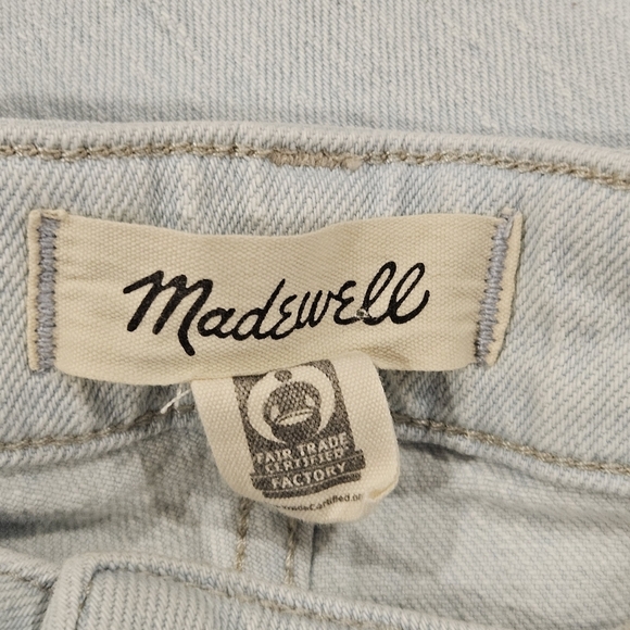 Madewell Curvy Petite Perfect Vintage Light Wash Blue Textured Jean NWOT SZ 31P - Picture 6 of 16